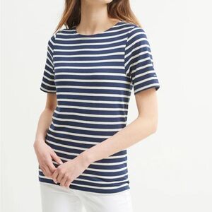 NWT! Saint James Blue and White Fitted Short Sleeve Tee 🇫🇷 🗽